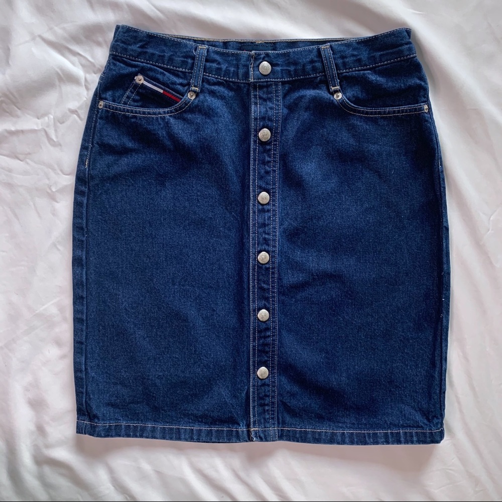 Tommy Hilfiger Button Down Jean Skirt